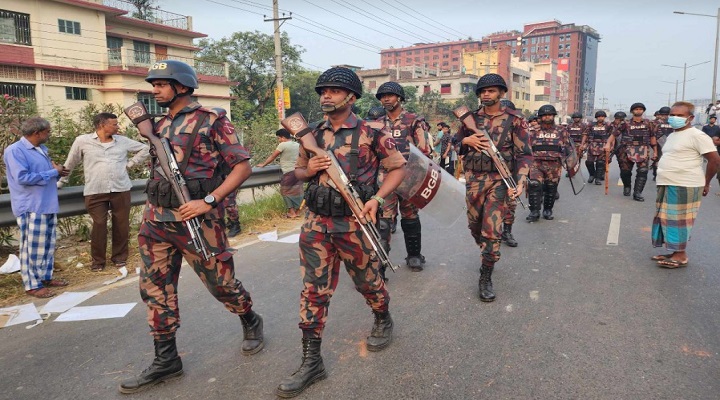 যাত্রাবাড়ী-ডেমরা এলাকায় ৬ প্লাটুন বিজিবি মোতায়েন