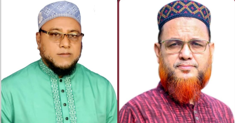 সভাপতি লাল ও সাধারণ সম্পাদক রিজু । ছবি: প্রতিনিধি
