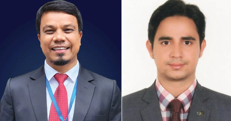 ছসভাপতি আনোয়ার সম্পাদক নুরুজ্জামান। ছবি : প্রতিবেদক