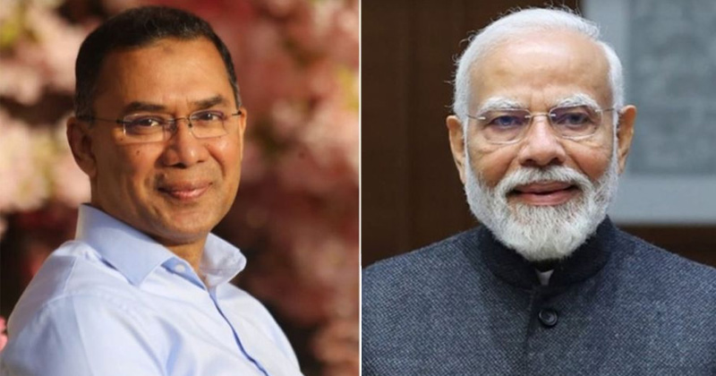  বাংলাদেশের প্রধানমন্ত্রী তারেক রহমান ও ভারতের প্রধানমন্ত্রী নরেন্দ্র মোদি