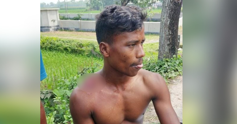 গুলিবিদ্ধ বাংলাদেশি কৃষক মিজানুর রহমান মিজান