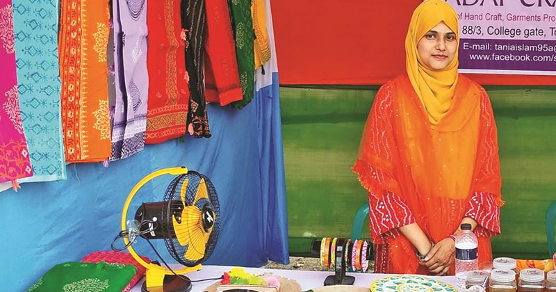 উদ্যোক্তা তানিয়া পারভীন । ছবি: প্রতিবেদক