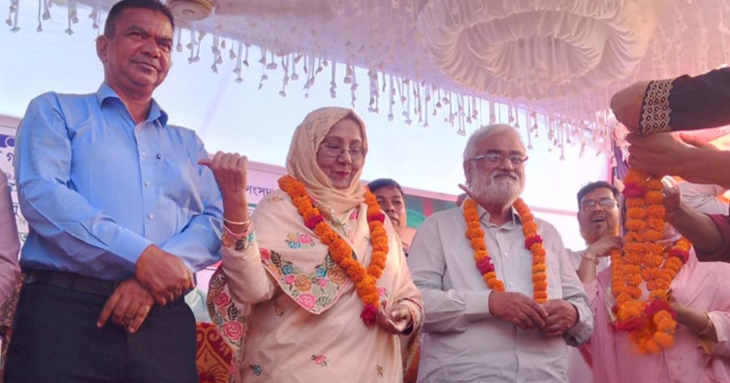 কিশোরগঞ্জে নবনির্বাচিত এমপি বিলকিস ইসলামকে গণসংবর্ধনা