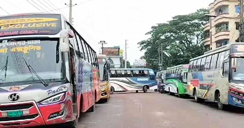 কুমিল্লা-চাঁদপুর রুটে অনির্দিষ্টকালের জন্য বাস চলাচল বন্ধ