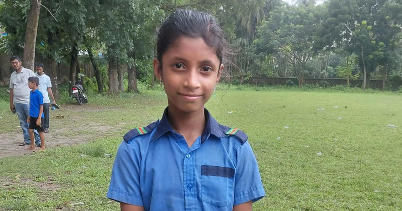 শিক্ষার্থী জামিলা। ছবি: প্রতিনিধি