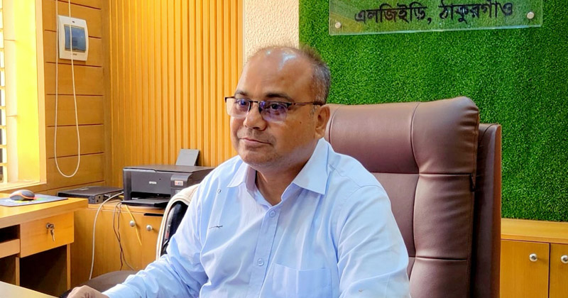 ঠাকুরগাঁও জেলা এলজিডির নির্বাহী প্রকৌশলী মামুন বিশ্বাস। ছবি: প্রতিবেদক