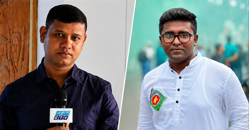 সাধারণ সম্পাদক ইমন ও সভাপতি সাফওয়ান। ছবি: প্রতিবেদক