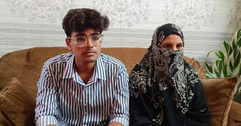 ছেলে তানভীর আহমেদ ও মা সাদিয়া বেগম। ছবি: প্রতিনিধি