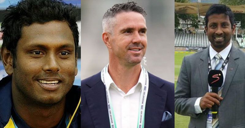 অ্যাঞ্জেলো ম্যাথুজ, কেভিন পিটারসেন ও রাসেল আর্নল্ড। কোলাজ খোলা কাগজ