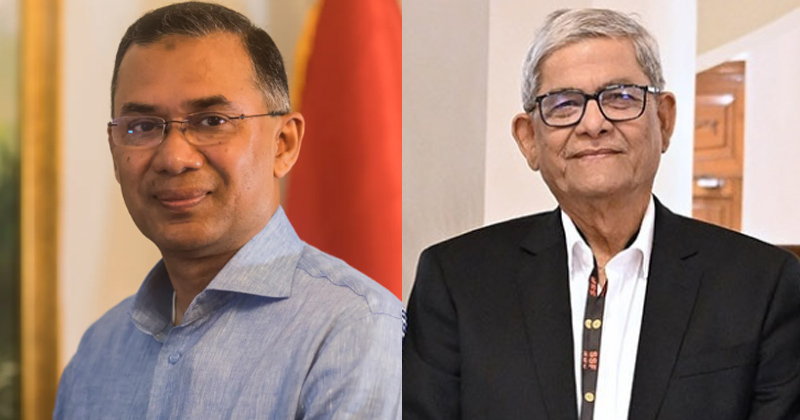 ছবি : রাষ্ট্রপতি  মির্জা ফখরুল ইসলাম আলমগীর ও প্রধানমন্ত্রী তারেক রহমান