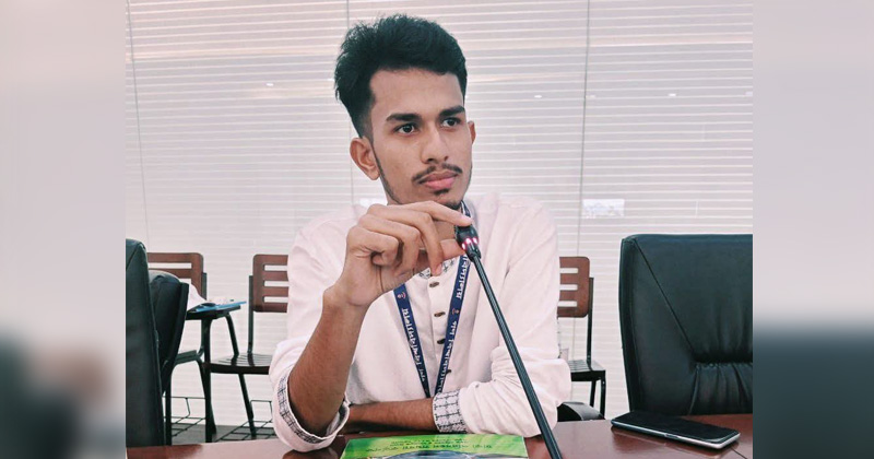 গকসুর ক্যান্টিন বিষয়ক সম্পাদক অন্তর। ছবি : প্রতিনিধি