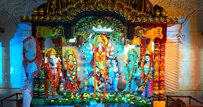 ধর্মীয় আয়োজনে বান্দরবানে চলছে দুর্গোৎসবের মহাসপ্তমী