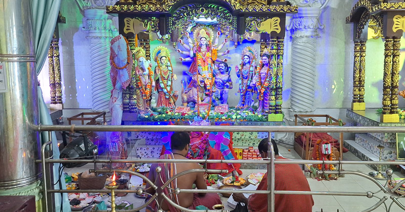 নানা আয়োজনে বান্দরবানে চলছে মহানবমী পূজা