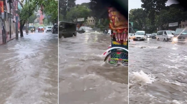 সাতসকালে বৃষ্টিতে রাজধানীতে জলাবদ্ধতা, যানজটে ভোগান্তি